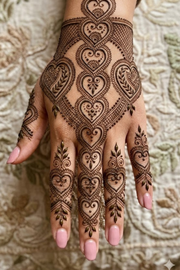 Soft Back Hand Symmetrical Hearts