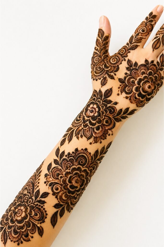 Soft Flowing Modern Arabic Mehndi