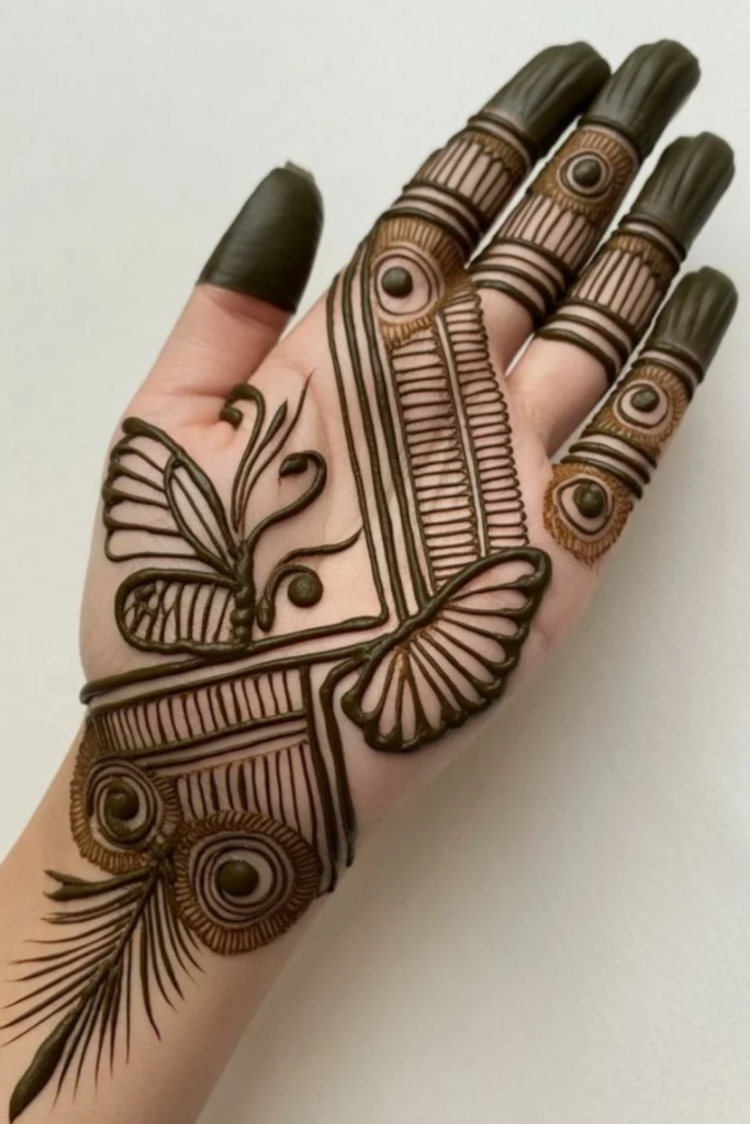 Sophisticated Palm Butterfly with Paisley