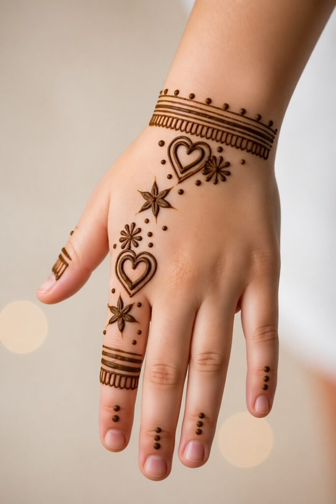 Sweet Heart and Star Wrist Band