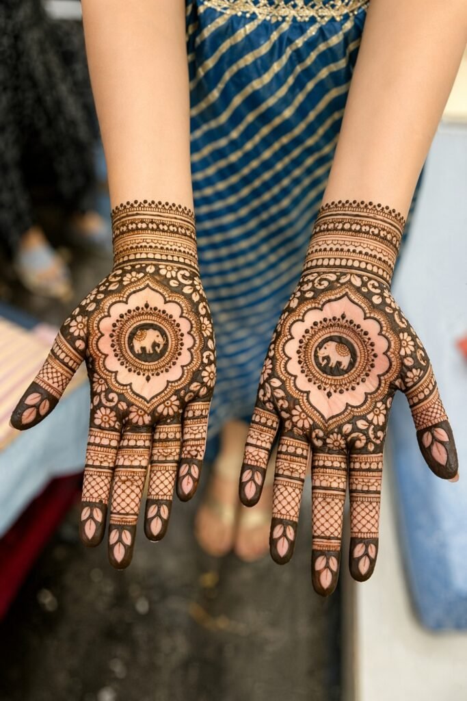 Symbolic Mandala Palm Elephant