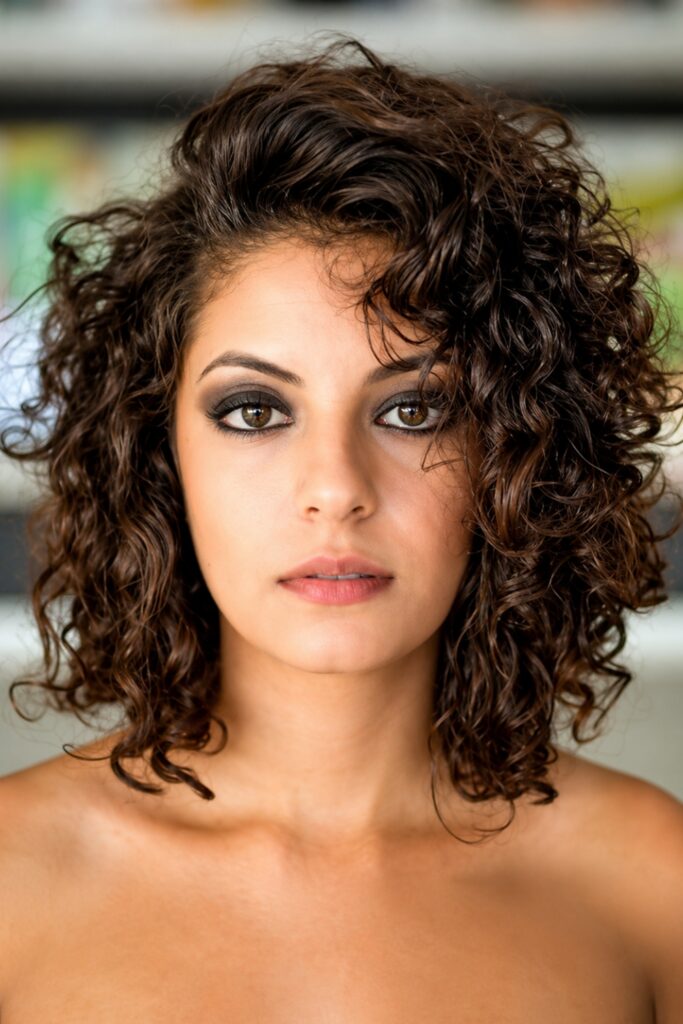 Tapered Medium Curly Cut