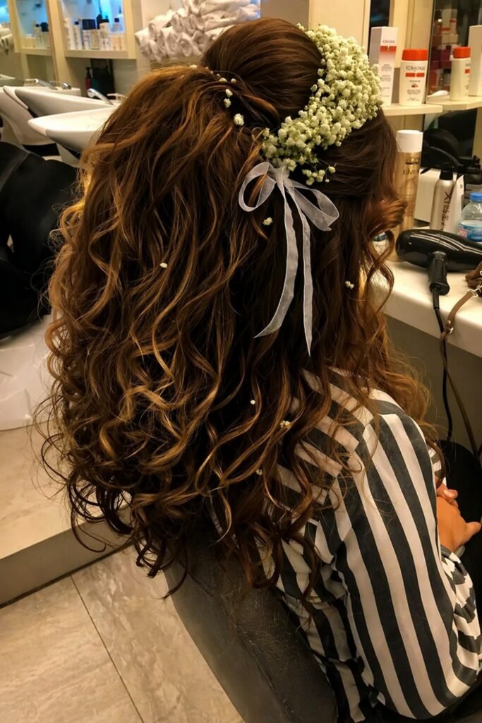 Teased Crown With Headband