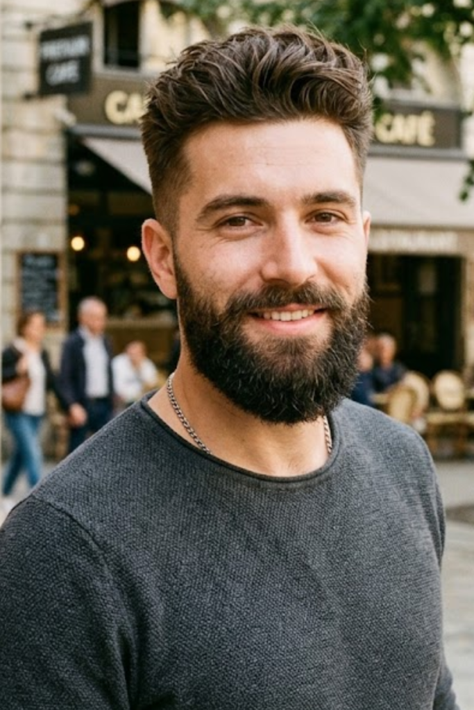 Thick Stubble Beard on an oblong face
