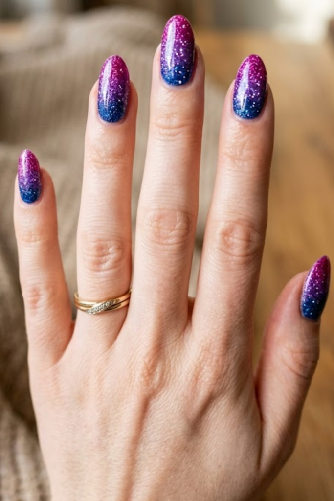 Three-Toned Glitter Gradient