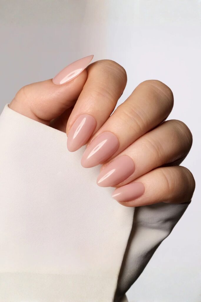 Timeless Almond Nude Manicure