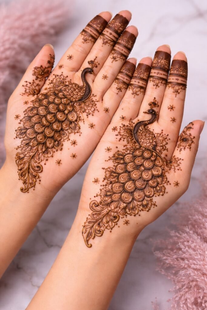 Traditional Palm Peacock with Paisley