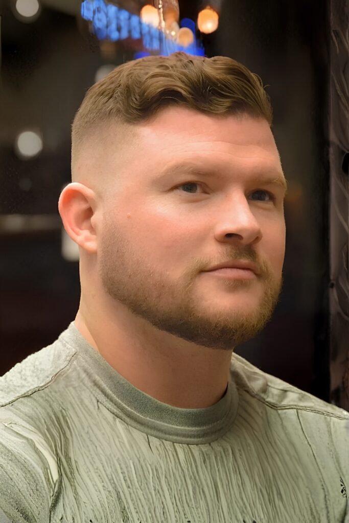 Wavy Side-Swept Hair for a Round Face on a man with a round face