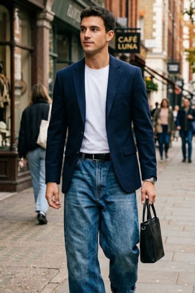 aggy Jeans With Slim-Fit Blazer