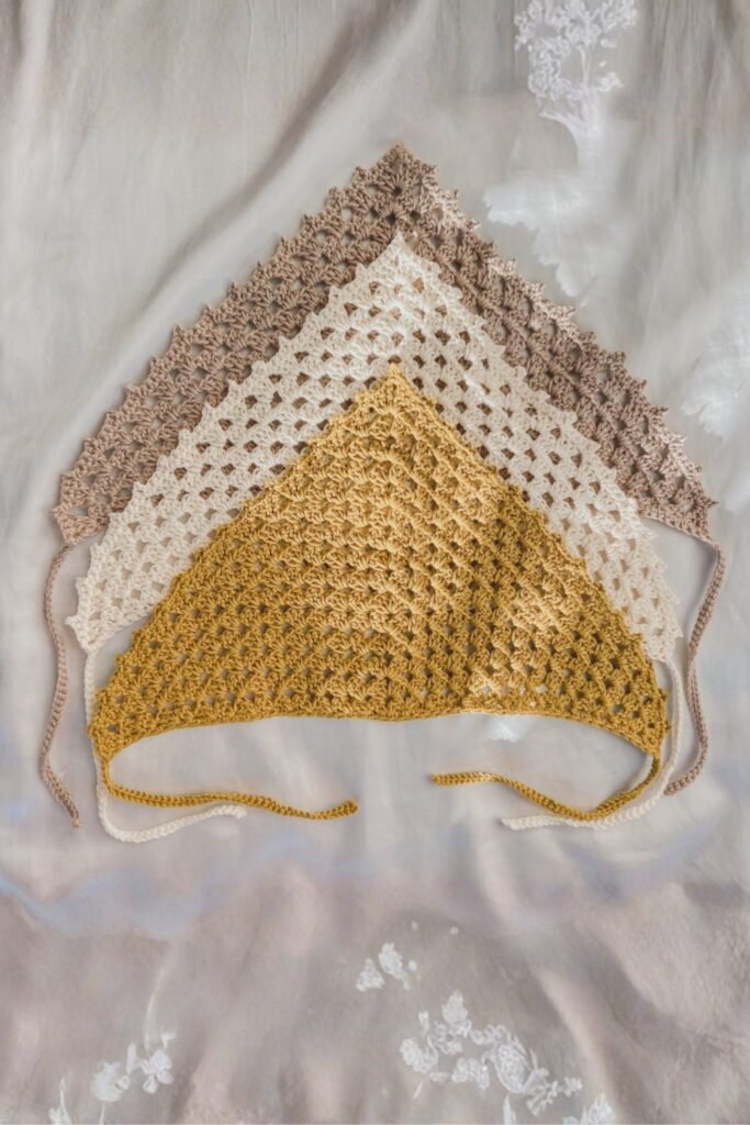 Beginner Crochet Granny Triangle Bandana