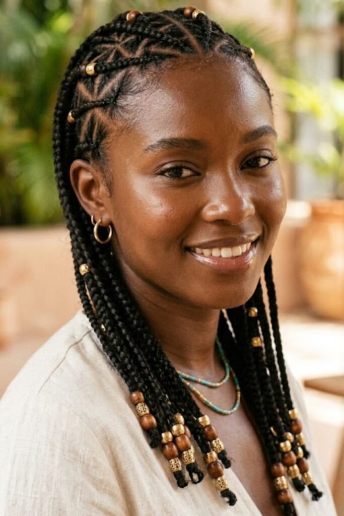 Bo Derek Braids with Triangle Parts