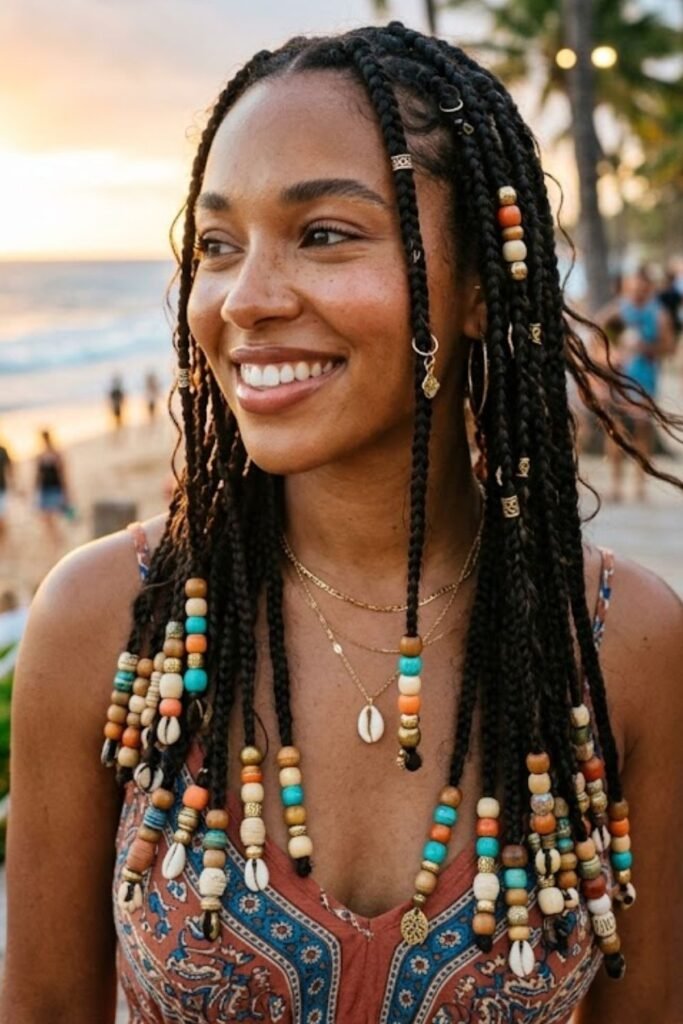 Boho Braids with Beads