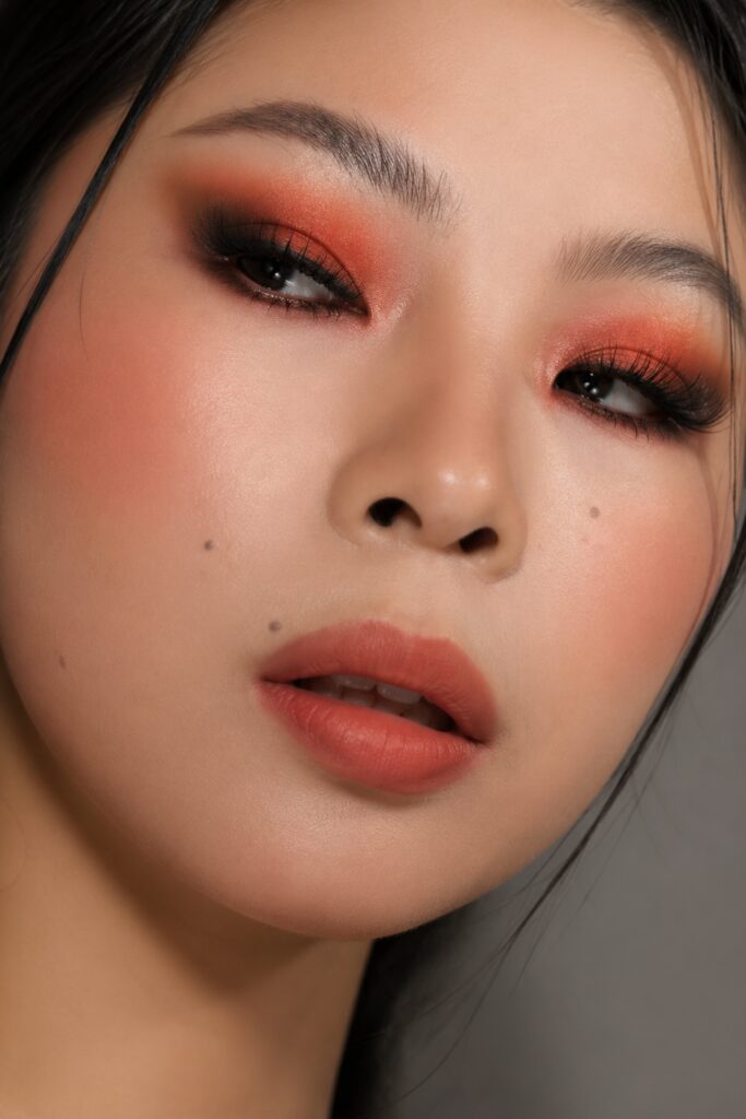 Bold Orange with Brown Outer Corners eyeshadow