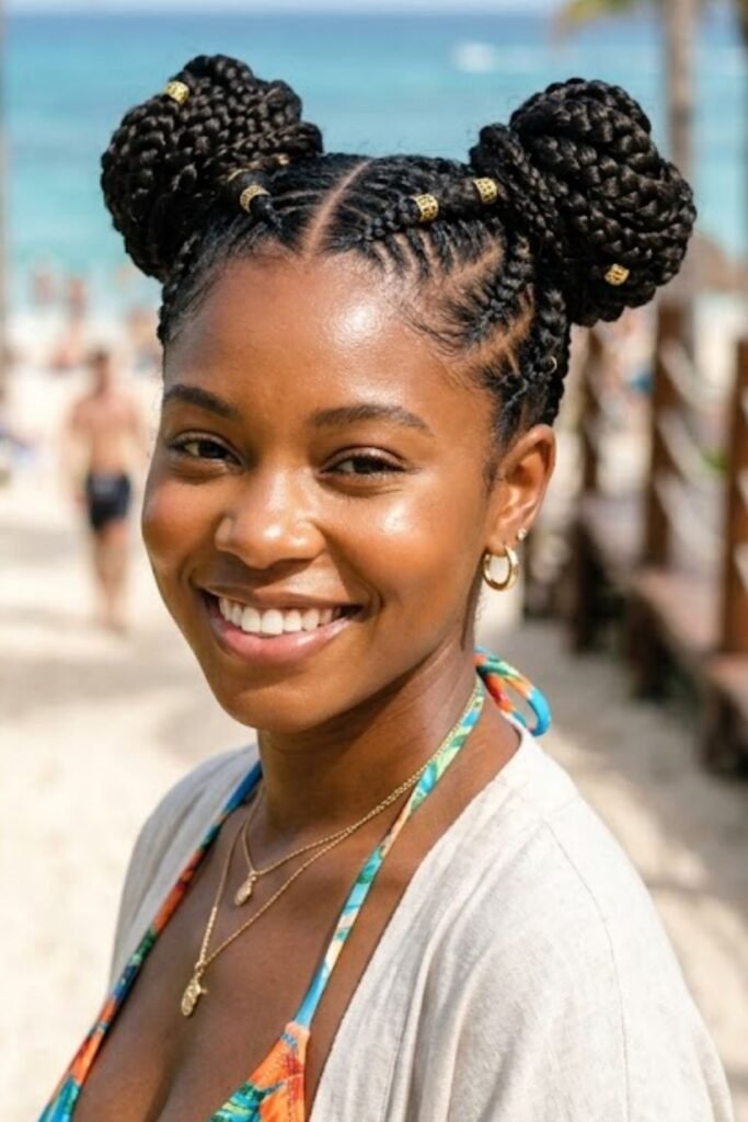 Braided Space Buns