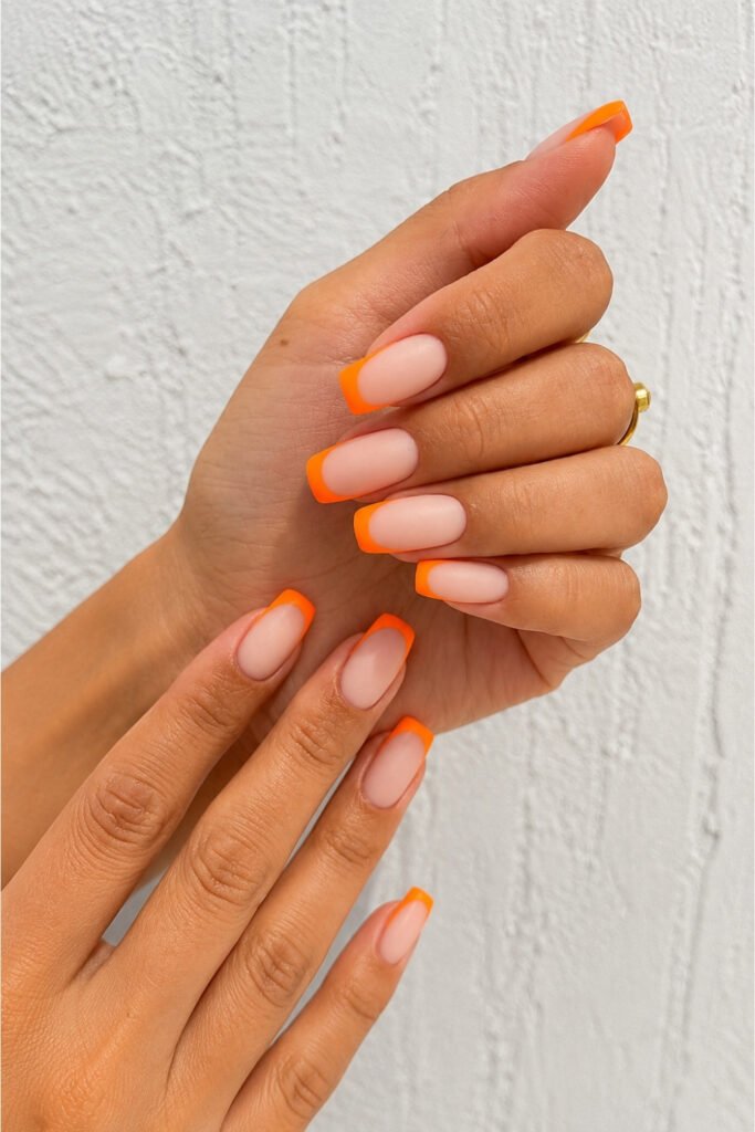Bright Orange Neon Tips