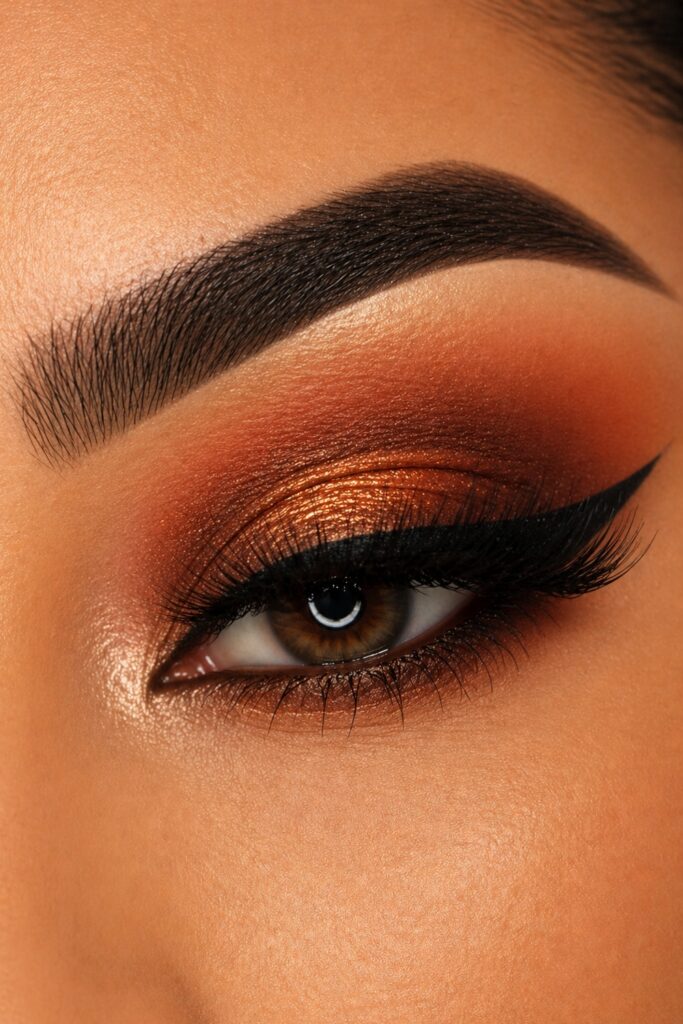 Chocolate Brown and Burnt Orange Depth eyeshadow