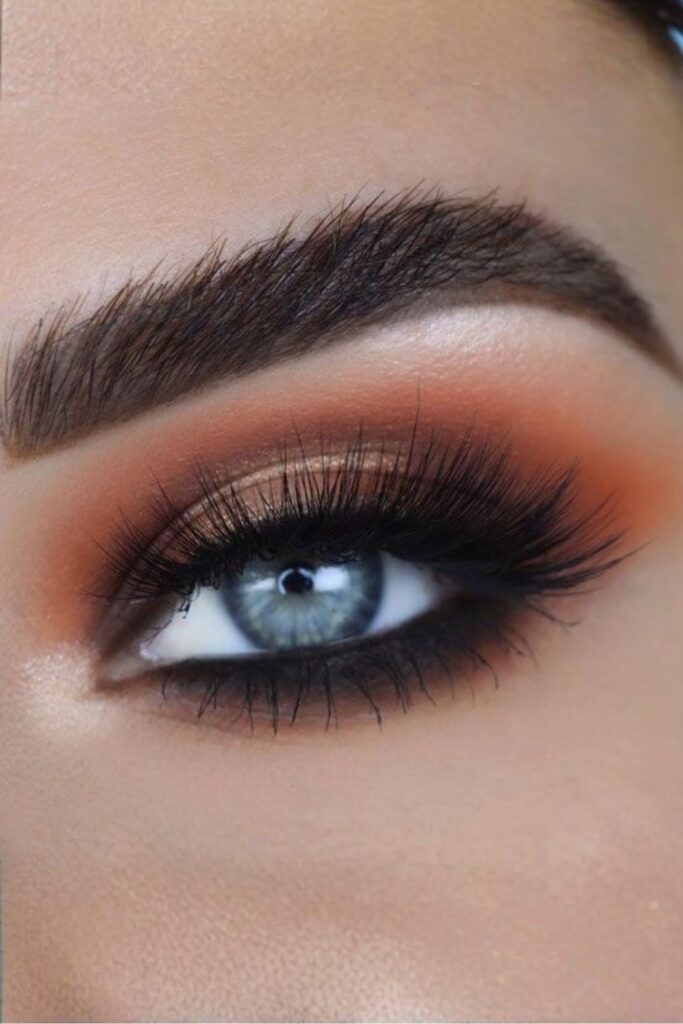 Cinnamon Brown and Orange Glam Look eyeshadow
