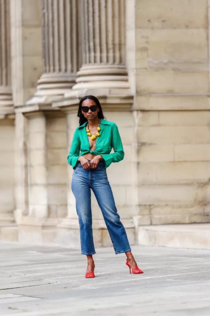 Crop Top With High-Waisted Jeans