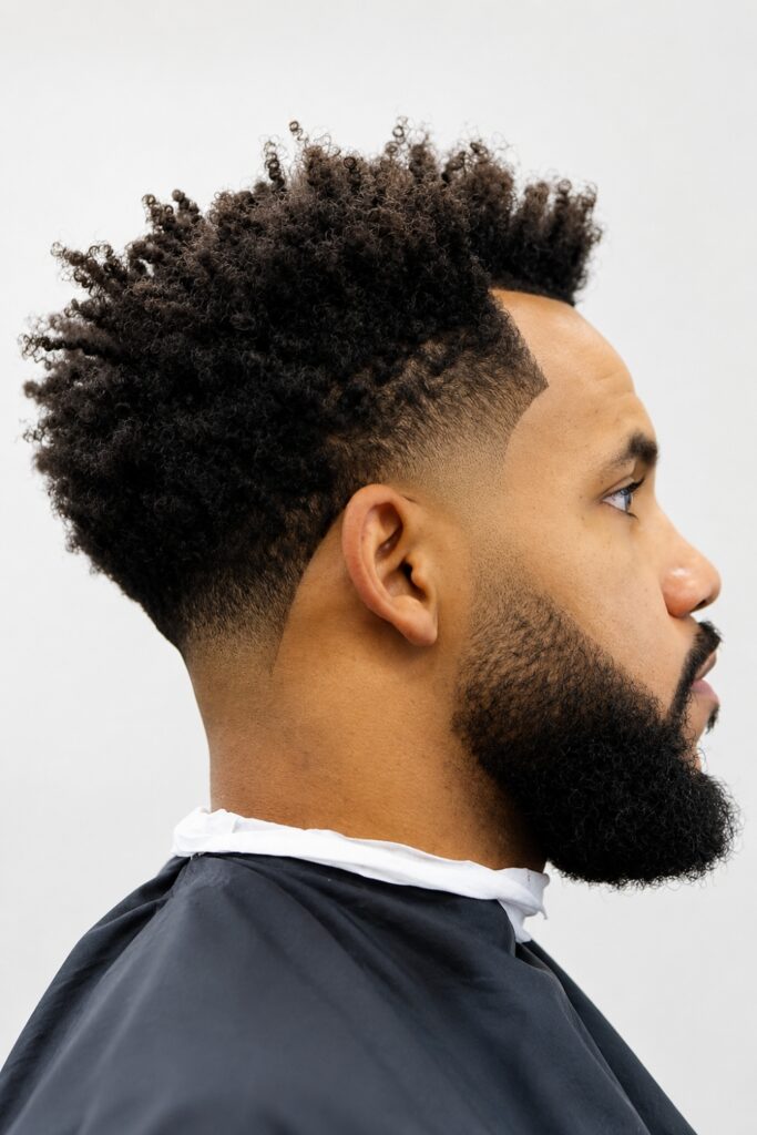 1. Curly Skin Fade