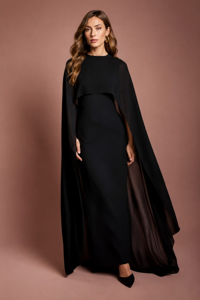 Evening Cape Dress Ensemble