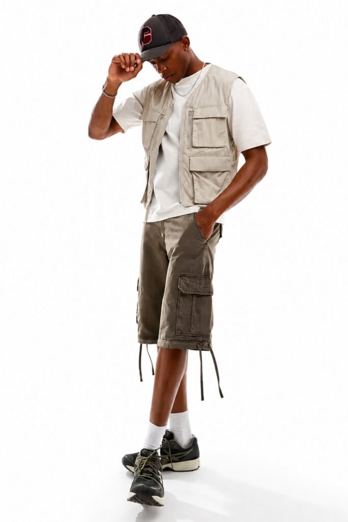 Festival Mesh Top and Cargo Shorts