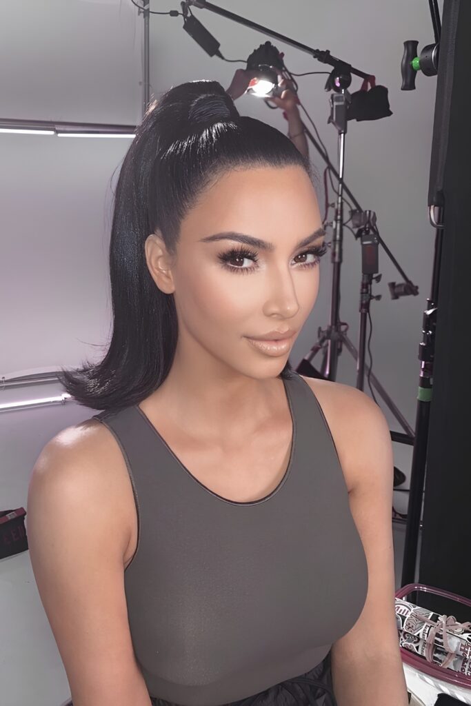 Flicked Blow-Dry Ponytail