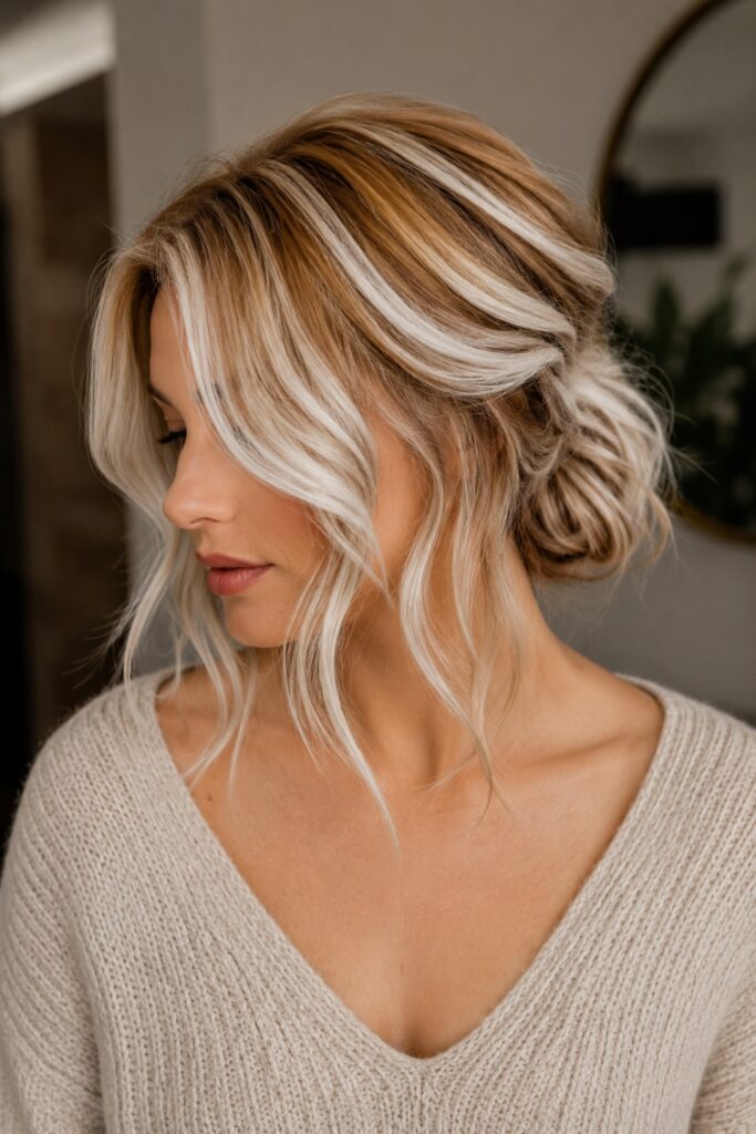 Golden Brown with Silver Highlights