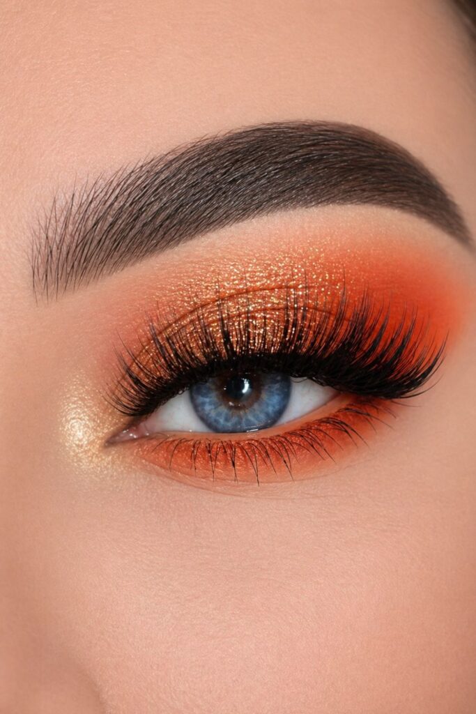 Golden Brown and Orange Festival Eyes eyeshadow
