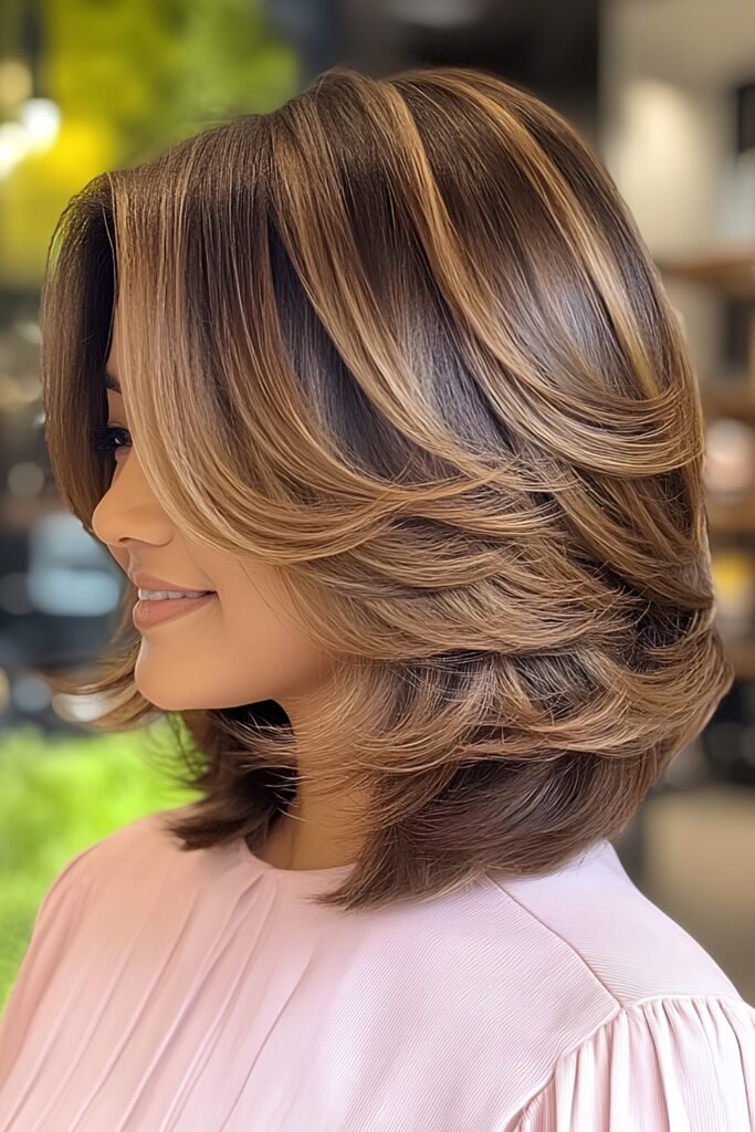 Graduated Bob With Curtain Bangs