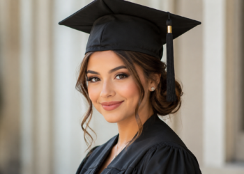 Graduation Hairstyles with Cap for Women