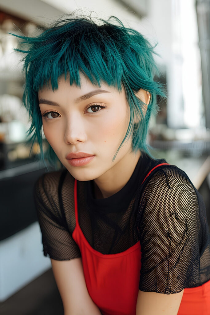 Grunge Pixie Shag with Micro Bangs