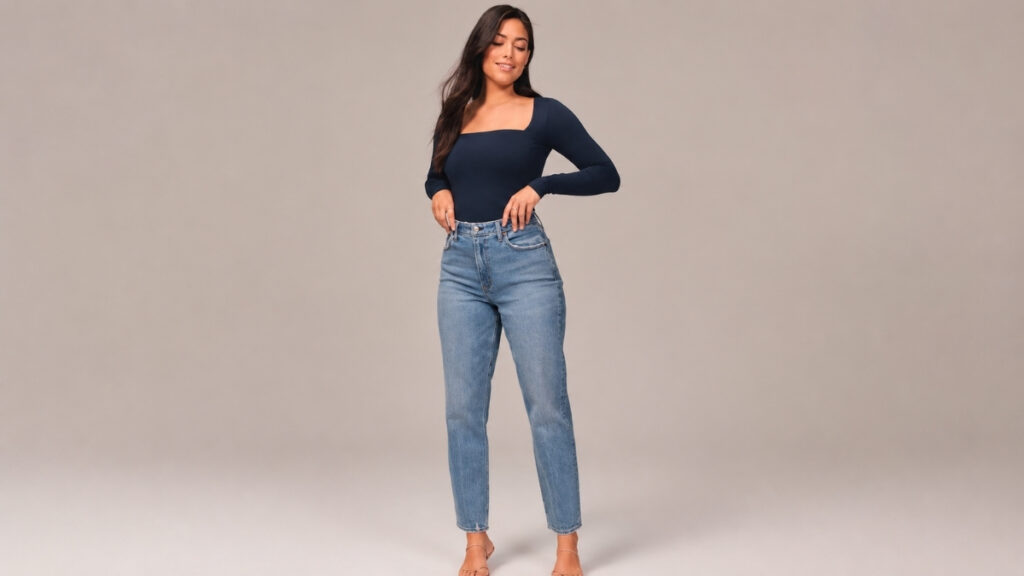 High-Waisted Mom Jeans Outfit