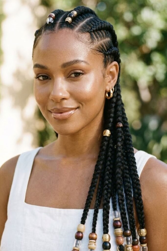 Jumbo Bo Derek Braids with Beads