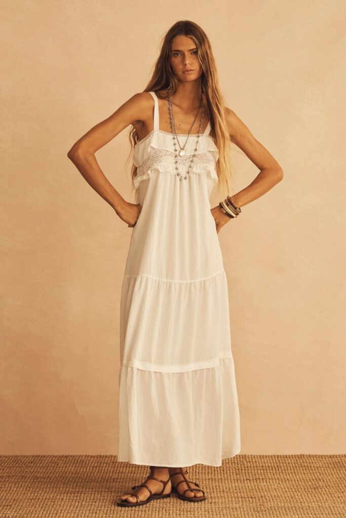 Lace Frill Slip Dress