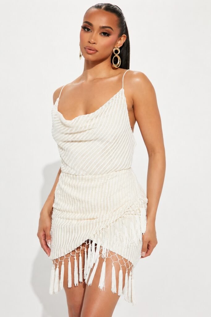 Lea Crochet Mini Dress In Ivory