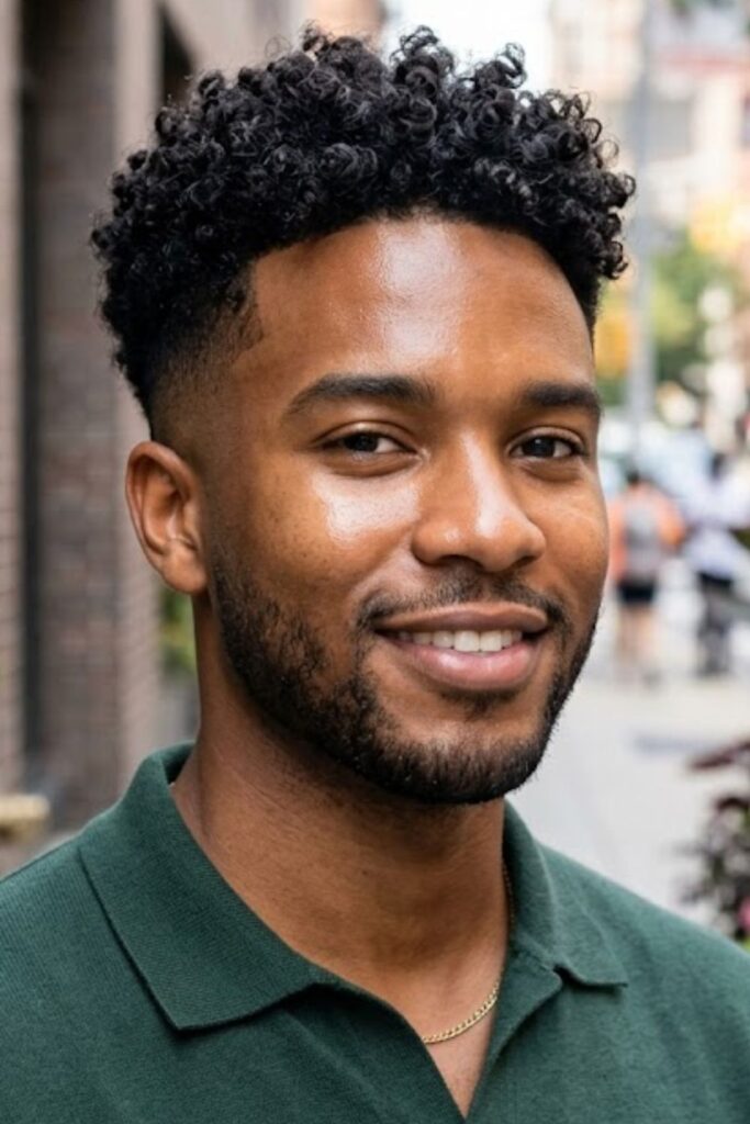 Long Low Fade Curly Hair