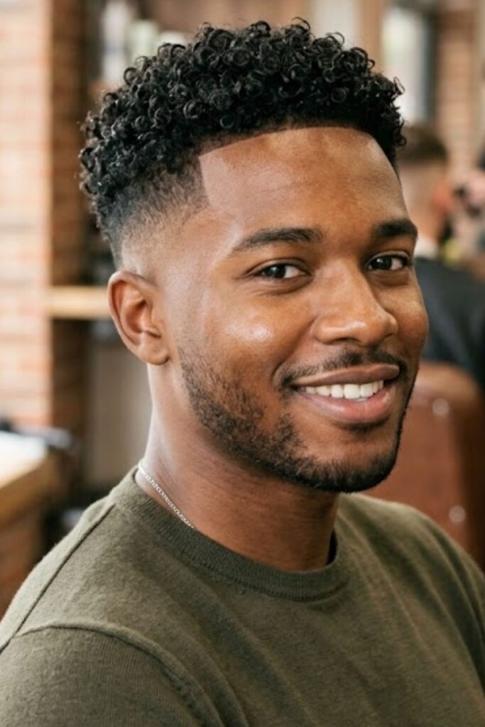 Low Skin Fade With Defined Curls