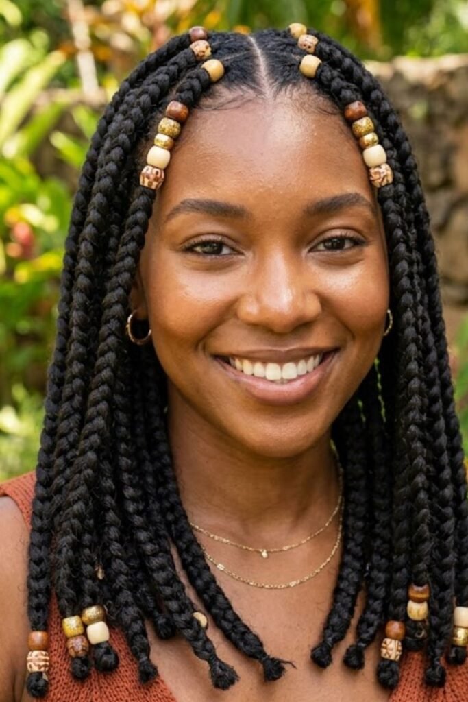 Medium Dookie Braids with Center Beads
