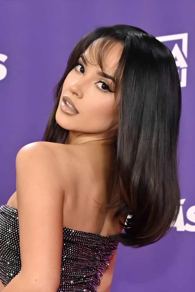 U-Shaped Cut With Bangs on Medium Hair