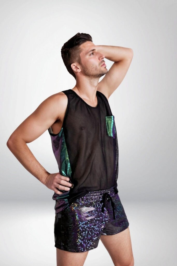 Mesh Tank and Track Shorts for EDM Sets