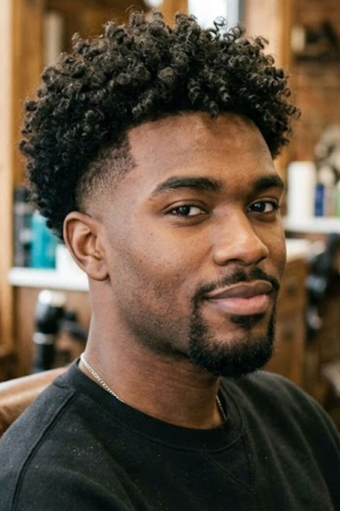 Mid Fade With Curly Hair