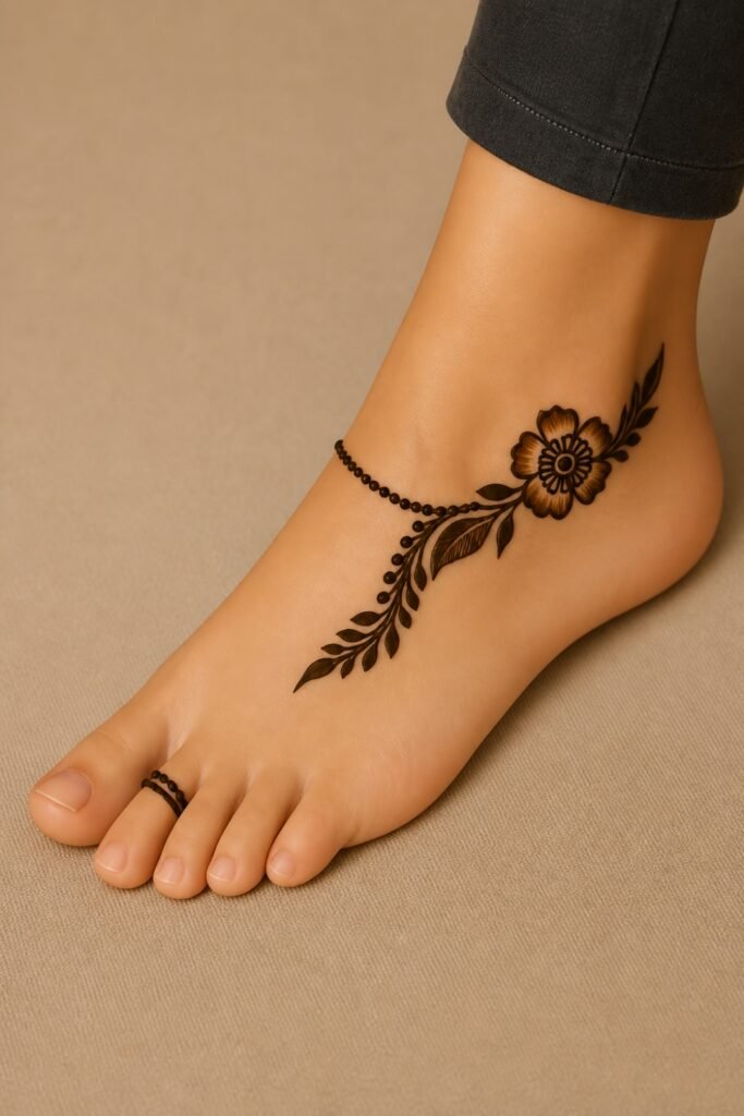 Minimal Anklet‑Style Foot Mehndi