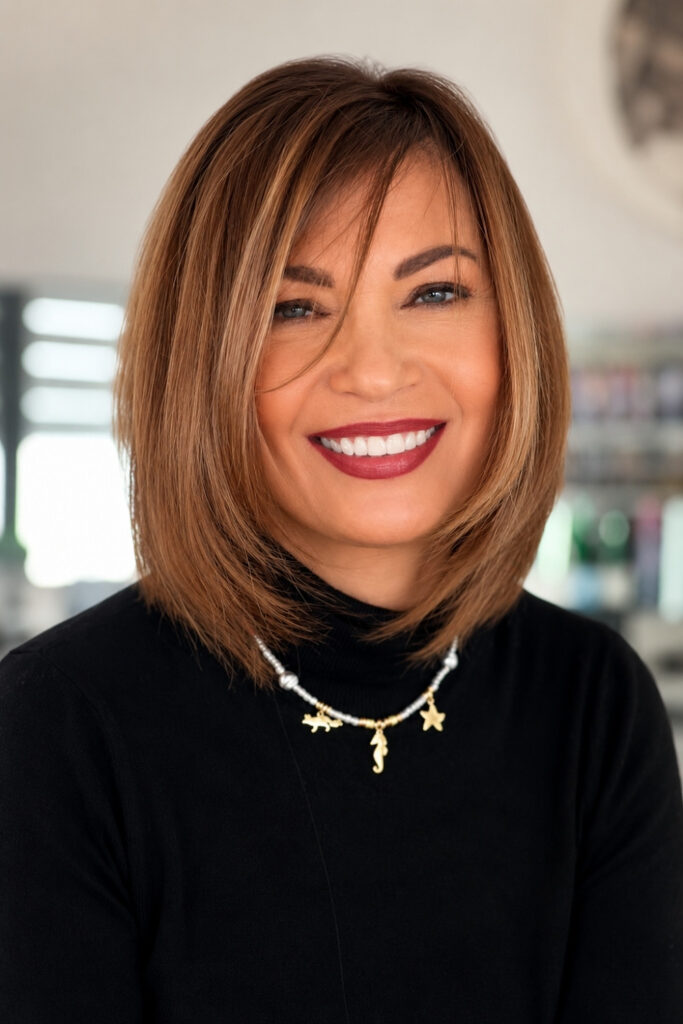 Modern Rachel Cut on an older woman