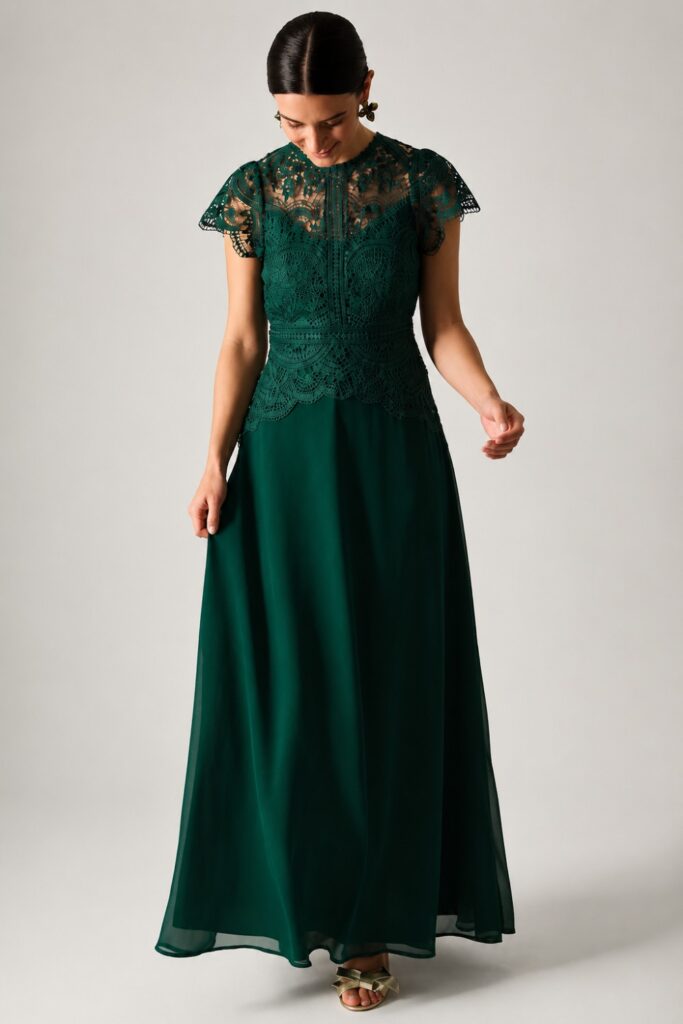 Green Lace Maxi Dress