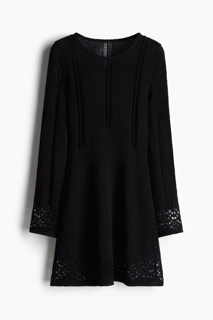 Open-Knit Mini Dress