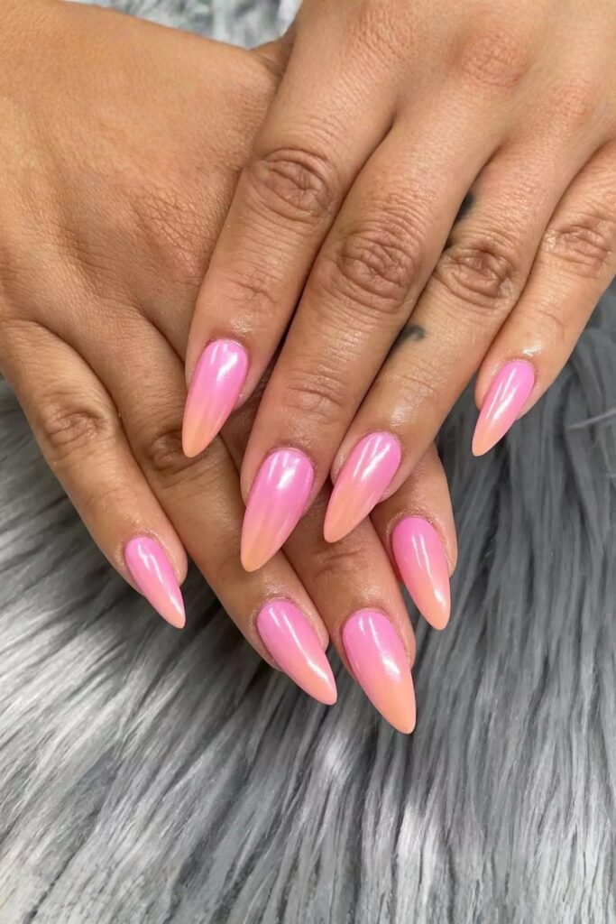 Peach Stiletto Shine