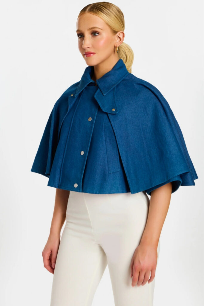 Short Cape Jacket and Denim