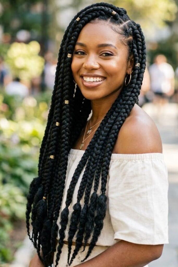 Side-Swept Dookie Braids
