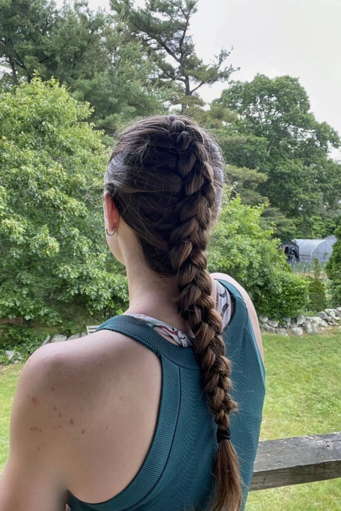 Single Dutch Braid Down the Center