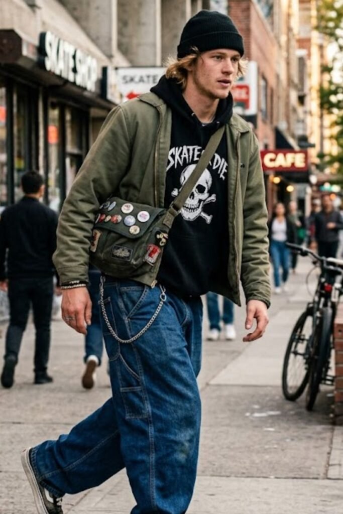 Skater-Inspired Baggy Jeans Look
